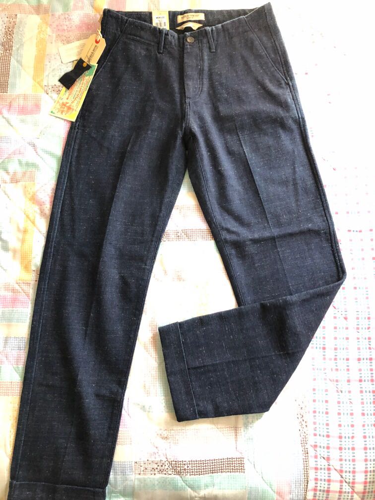全新土耳其製Levis Made & Crafted 深藍色牛仔褲Drill Chino, 男裝, 褲