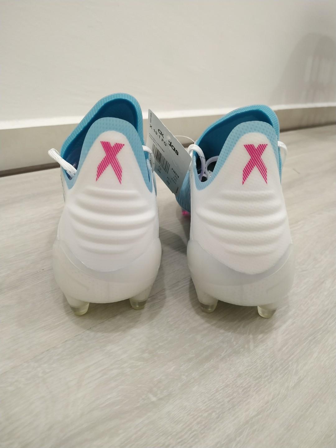 Adidas X 19.1 Firm Ground Boots Cyan White Men s Fashion