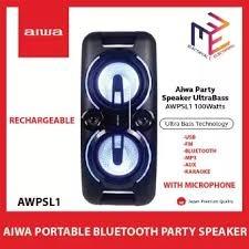 Aiwa Speakers AWPSL1 (Category: Soundbars, Speakers & Amplifiers) located in Makati City. Submitted by electrovox (Listing ID 277141795, Image 1). Description: Please Follow and Like us on: Facebook Page - Electrovox Enterprises Instagram - Electrovox Or just Call or text us for the faster transactions: 9 1 7 8 8 9 0 9 1 7 5 2 2 4 9 9 8 9 2 2 8 5 2 4 9 9 8 (Look for Sir Raj) Shop Name : Electrovox Enterprises #1830 A-B Evangelista St at Brgy Bang