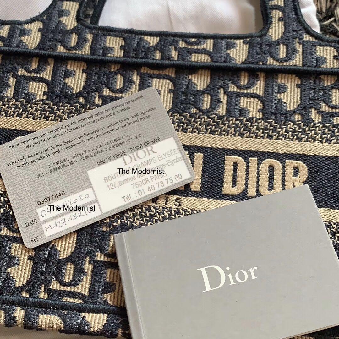 Authentic Brand New Christian Dior Blue Mini Dior Book Tote