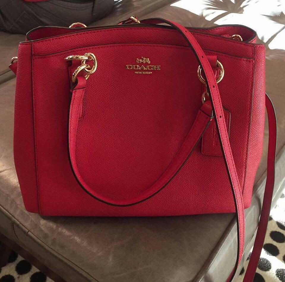 Coach crossgrain leather top minetta crossbody