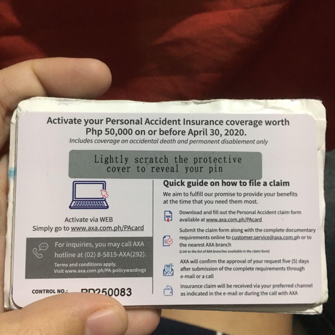 AXA Personal Accident Insurance, Tickets & Vouchers, Store ...