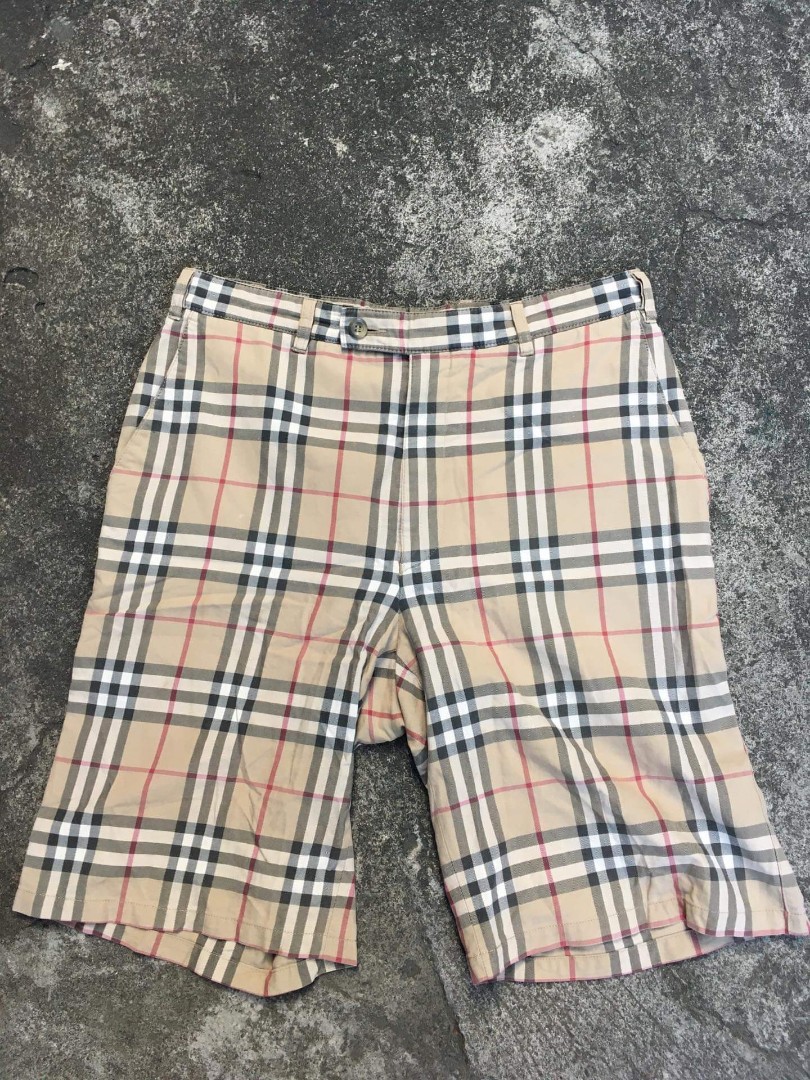 Burberry plaid shorts cheap