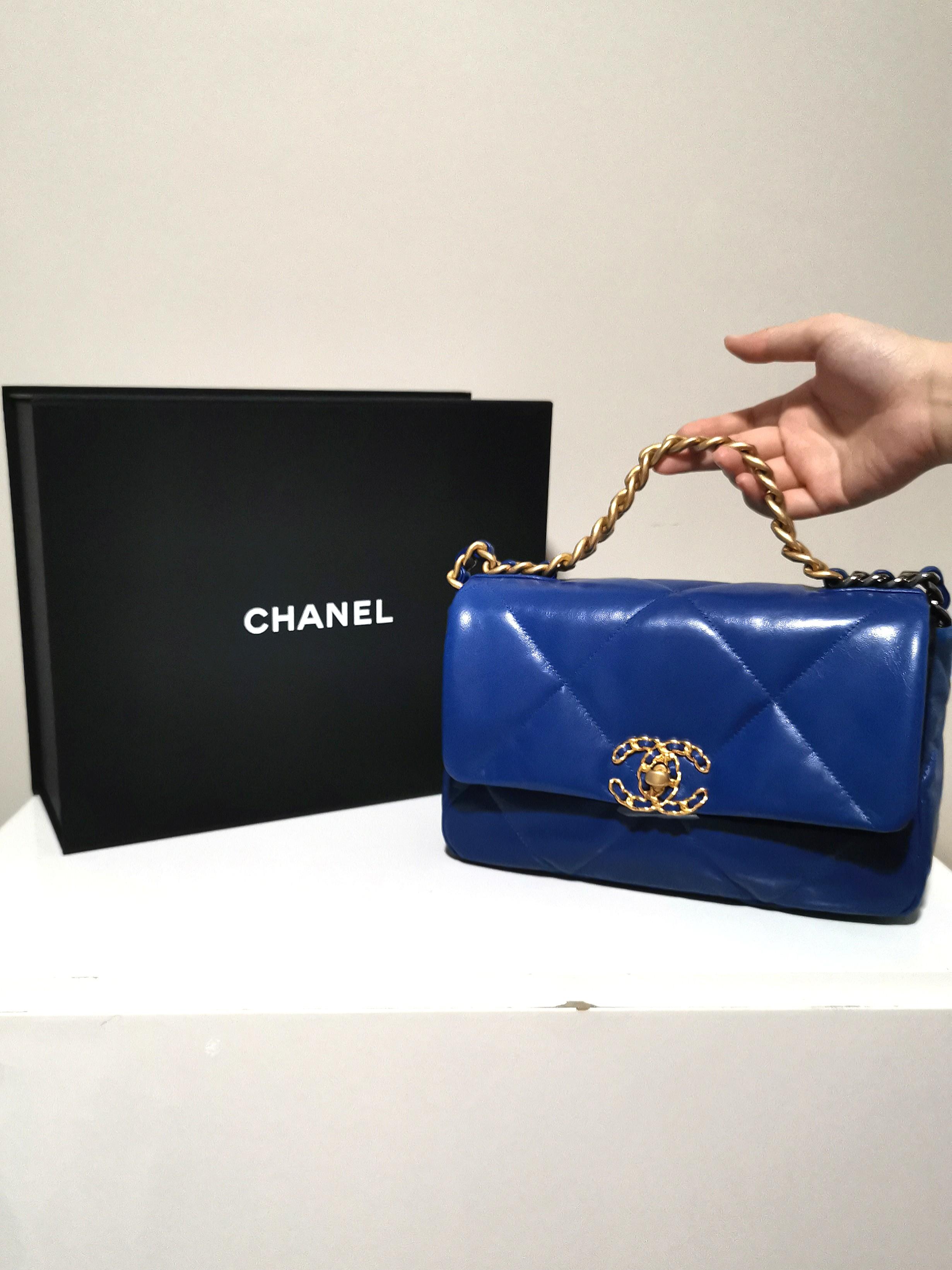 Chanel Flap Bag 20 Pre Spring Summer Collection in Royal Blue Luxury Bags Wallets on Carousell