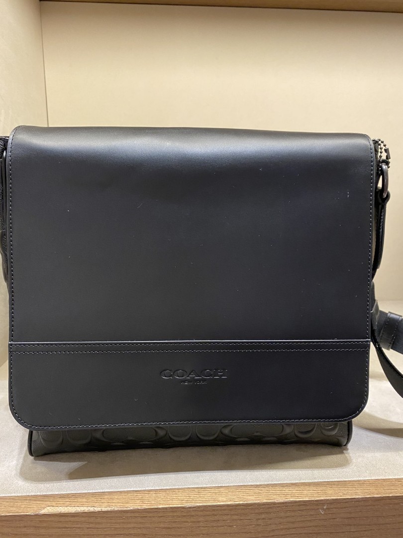 Coach Leather Messenger Bag, Men's Fashion, Bags, Sling Bags on Carousell