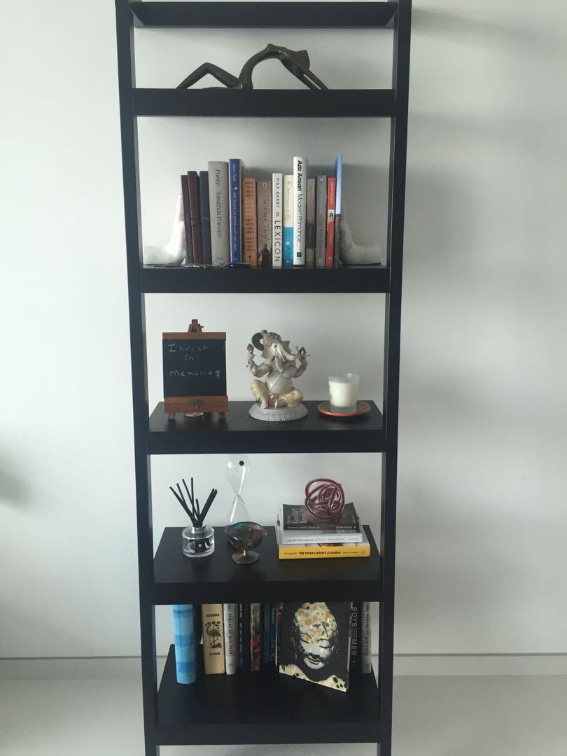 Crate and barrel sawyer leaning clearance bookcase