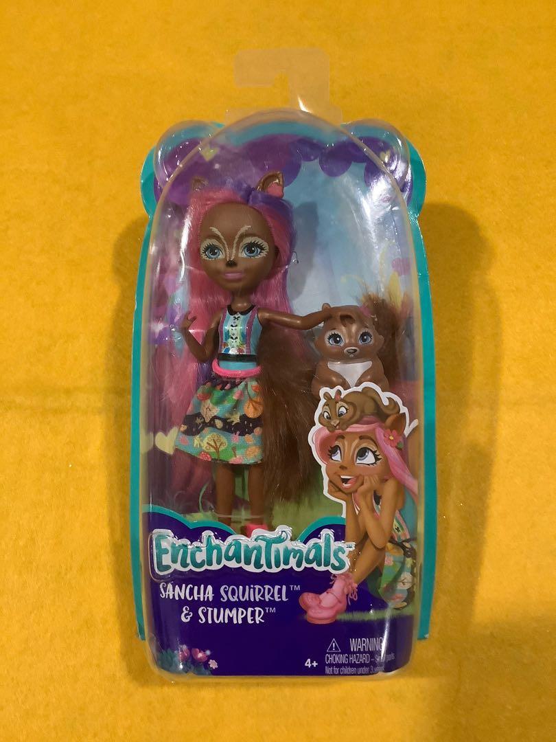 enchantimals sancha squirrel doll & stumper