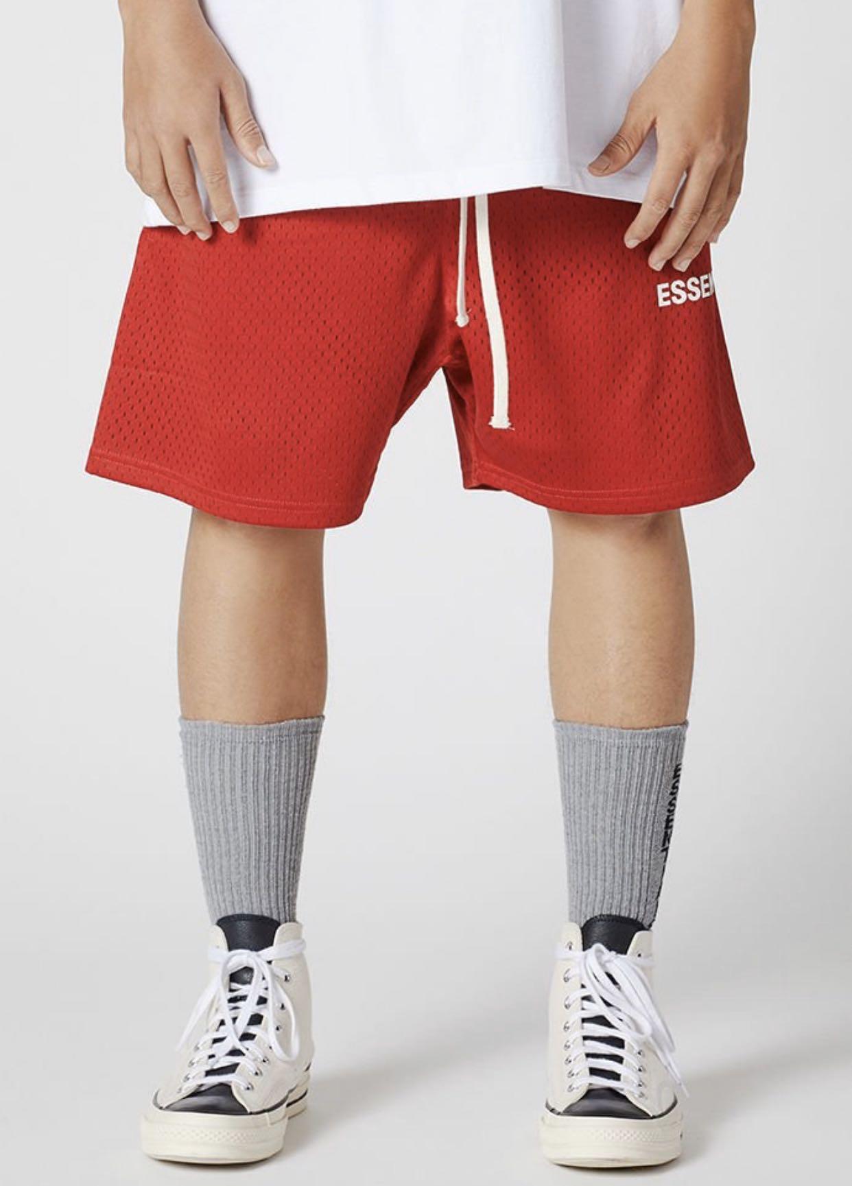 Red mesh hotsell shorts