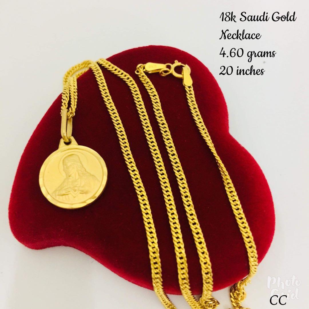 Gold necklace (Category: Necklaces) located in Mandaluyong City. Submitted by robeerph (Listing ID 277202451, Image 1). Description: Price per gram starts at Php 3,250 .