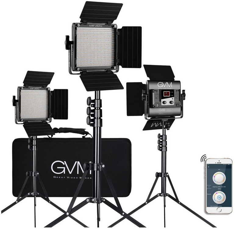 GVM 560AS Bi-Color LED 3-Panel Kit with Smart WiFi Mobile App Control,  Photography, Photography Accessories, Other Photography Accessories on  Carousell