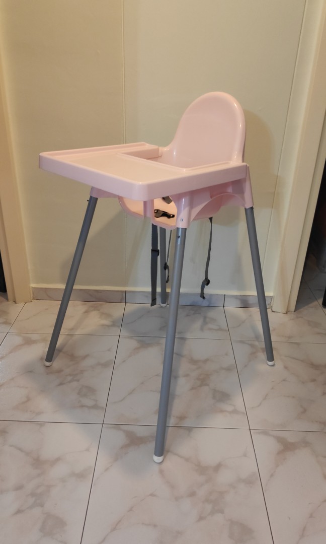 pink ikea high chair