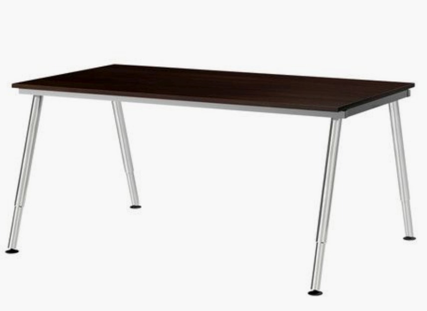 Ikea Galant Work Table w/Silver AFrame Legs (120 x 60), Furniture