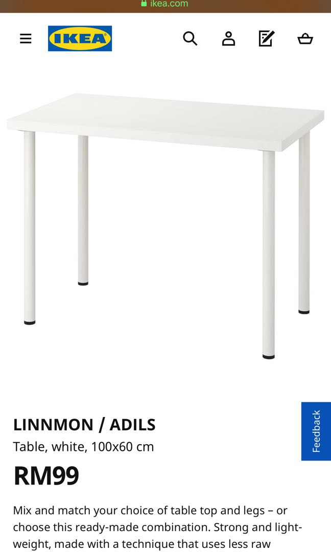 Ikea Table, Furniture & Home Living, Furniture, Tables & Sets on Carousell