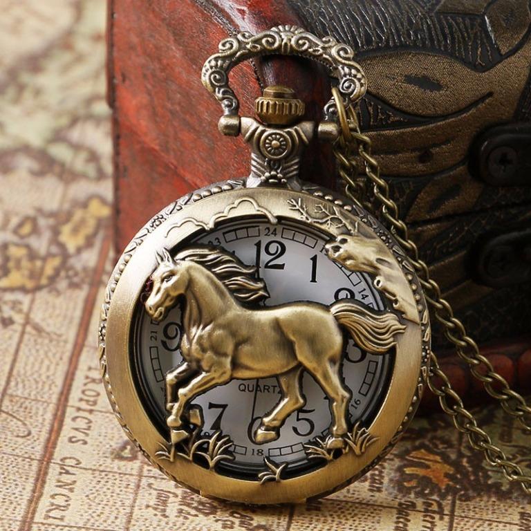 Imperial Stallion Horse Pocket Watch Animal Lovers Collection