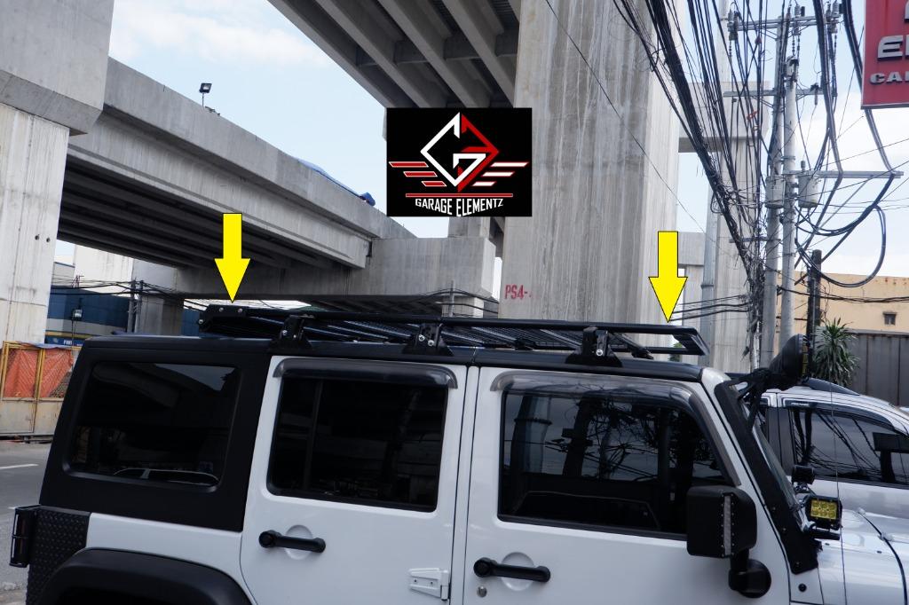 Jeep Wrangler Rubicon Universal flat roof rack LARGE steel gutter mount