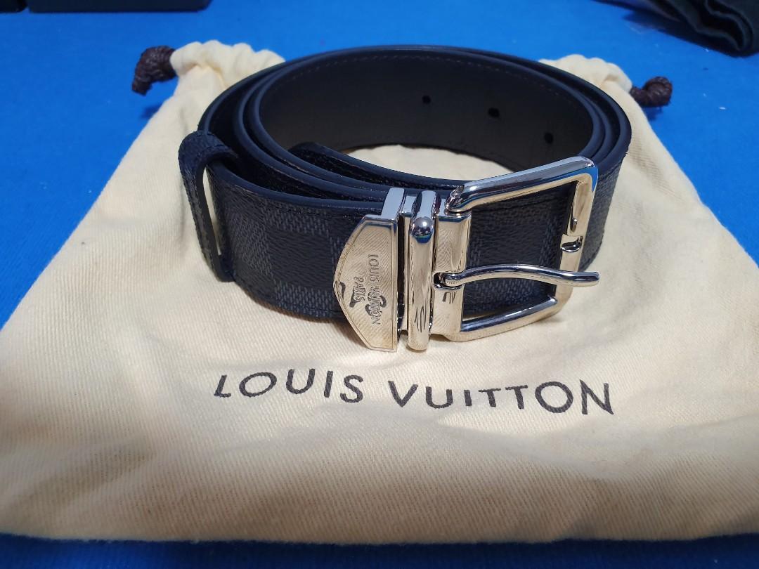 Louis Vuitton Damier Graphite 35mm Inventeur Reversible Belt sz 85cm/34