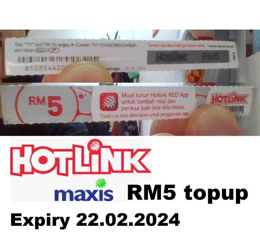 Malaysia Maxis Hotlink Rm5 Topup Mobile Phones Gadgets Mobile Gadget Accessories Sim Cards On Carousell