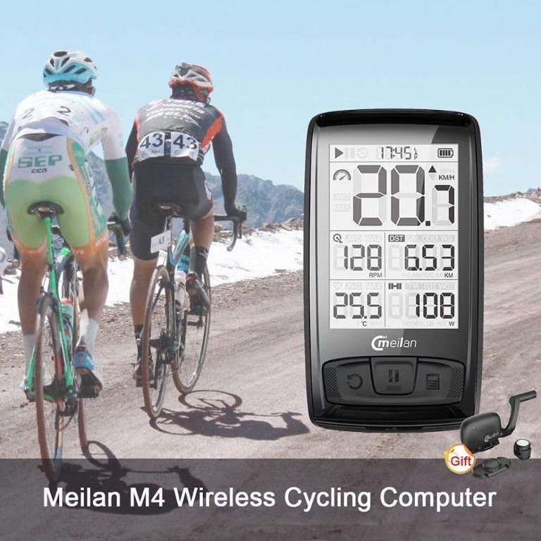 Exercise bike top cadence sensor