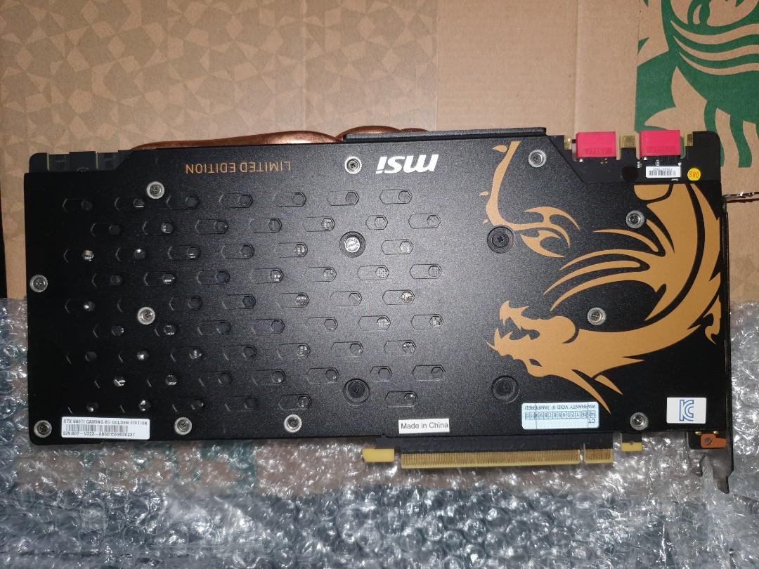 MSI Geforce GTX 980 TI Gaming 6G Golden Edition Computers Tech