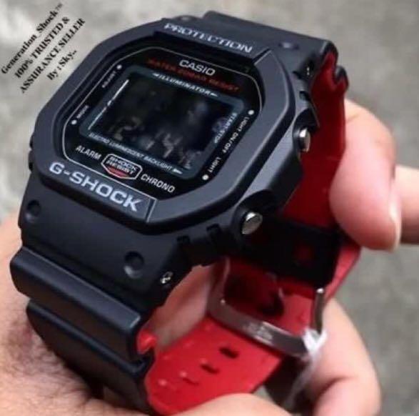 NEW DEADPOOL theme MINI GSHOCK DIVER UNISEX SPORTS WATCH 100 ORIGINAL AUTHENTIC CASIO BABY G SHOCK DW 5600HR 1 DW5600HR 1 DW 5600 HR 1 BLACK RED Luxury Watches on Carousell
