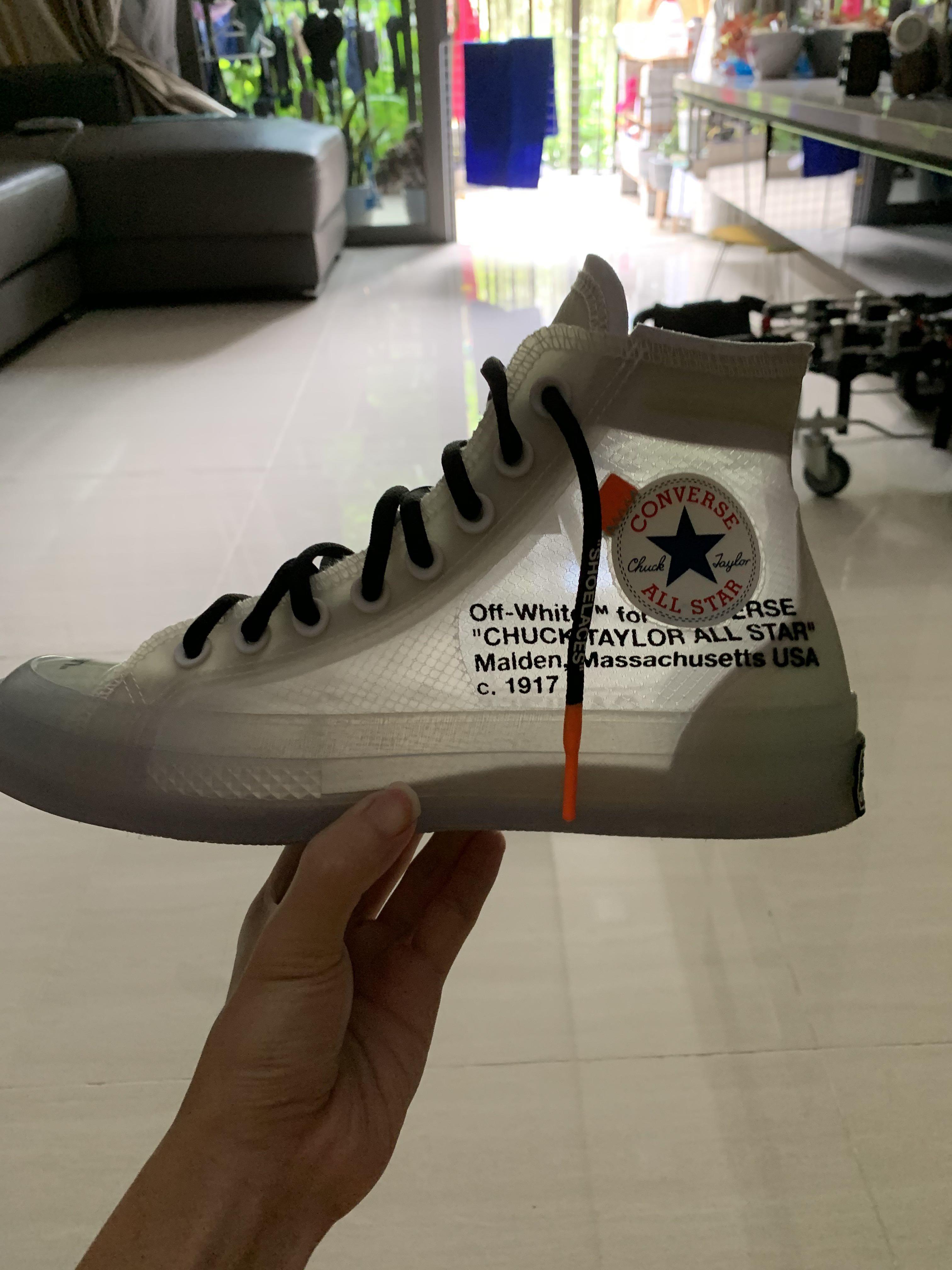 Off white converse vulcanized, Men's Fashion, Footwear, Sneakers Carousell