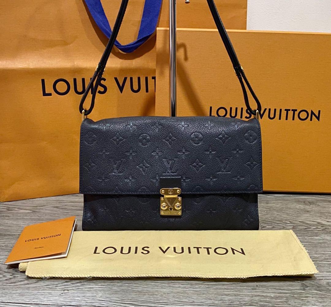 Authenticated Used Louis Vuitton Second Bag Veraia Black Ardoise