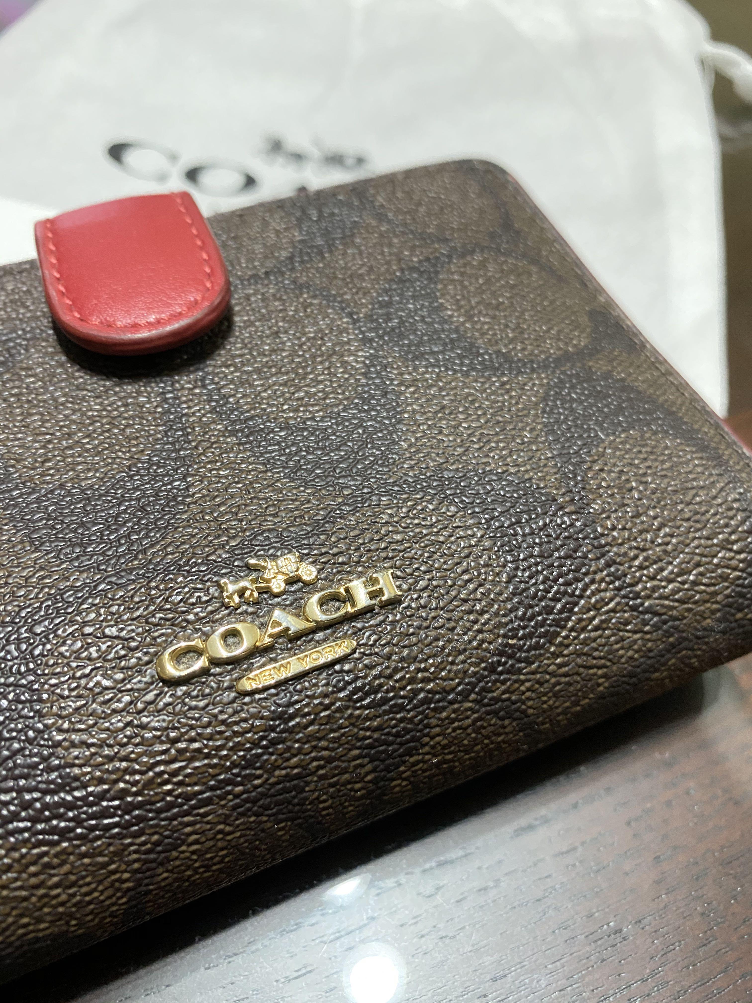 authentic coach wallet