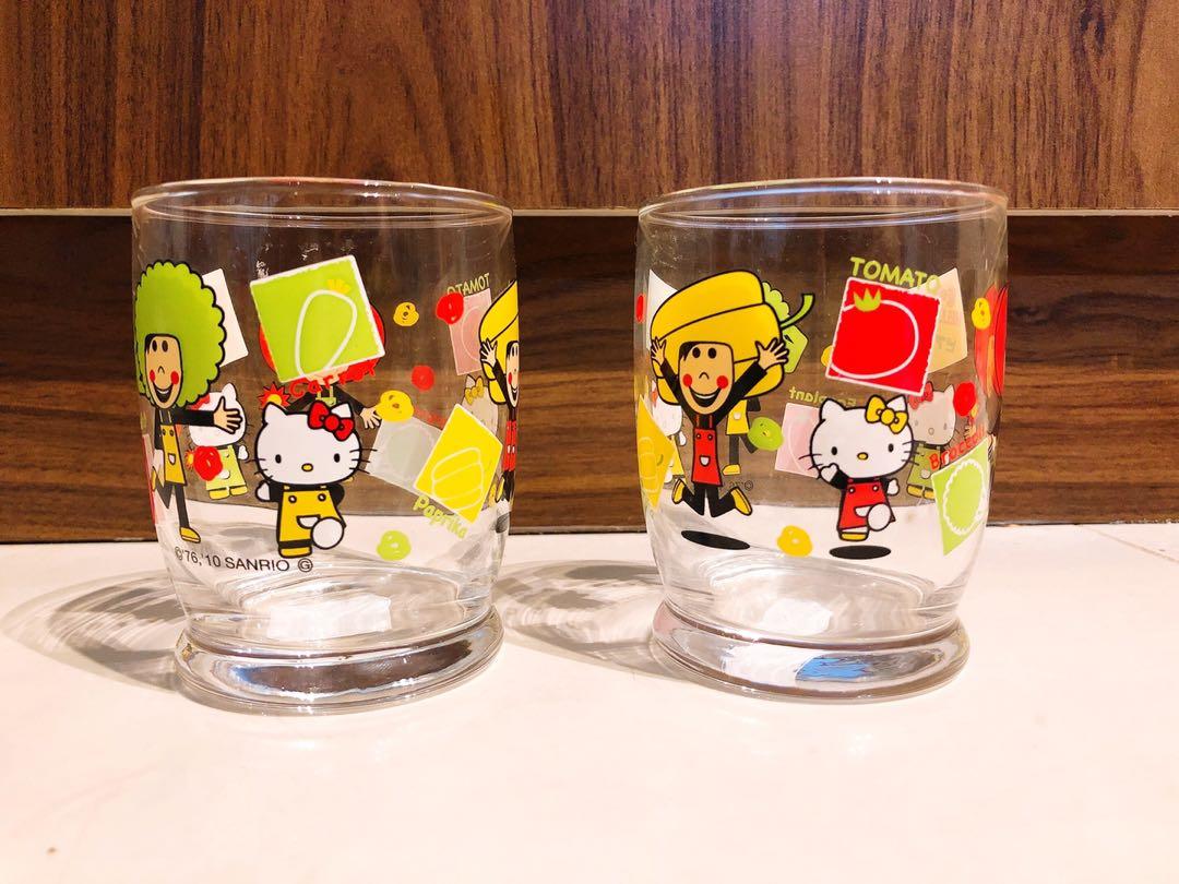 Sanrio Hello Kitty Glass Cup, Furniture & Home Living, Kitchenware & Tableware, Coffee & Tea
