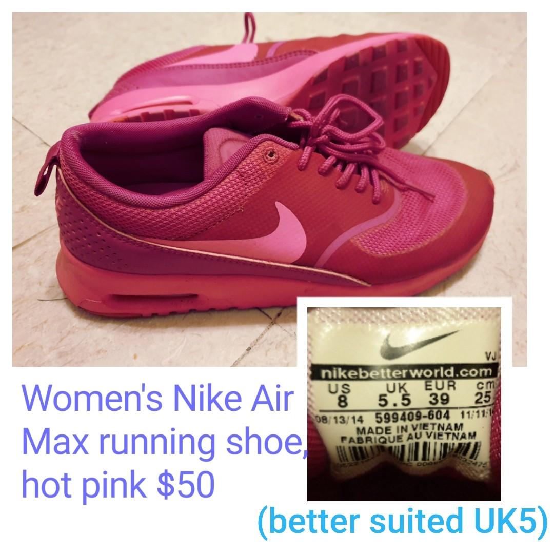 womens nike air max hot pink