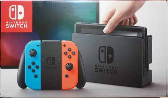 Nintendo Switch (Brand New in Box, Complete package, warranty until February 2021) with free Thumbgrip