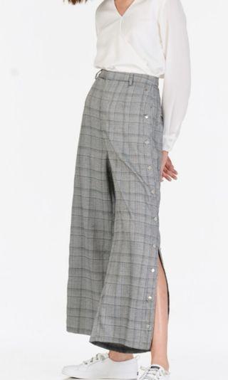 TCL Grenda Plaids side buttoned pants with slit