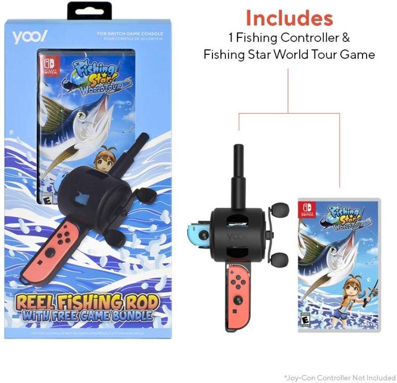 全新) Switch Fishing Star World Tour + Reel Fishing Rod 釣魚桿(美版套裝, 中文/ 英文),  電子遊戲, 電子遊戲, Nintendo 任天堂- Carousell