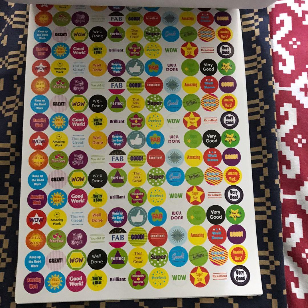 A4 Reward Stickers Booklet, Hobbies & Toys, Stationery & Craft ...