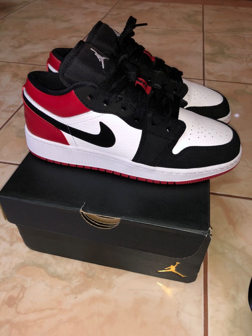 air jordan 1 low black toe gs