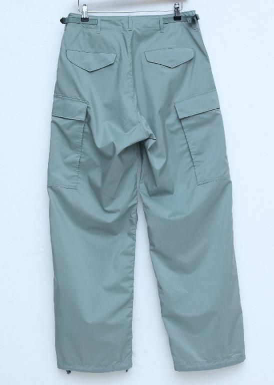 AURALEE 19SS Light Fix Polyester Fatigue Pants (Light Green), 男裝