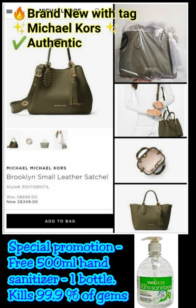 michael kors brooklyn small leather tote