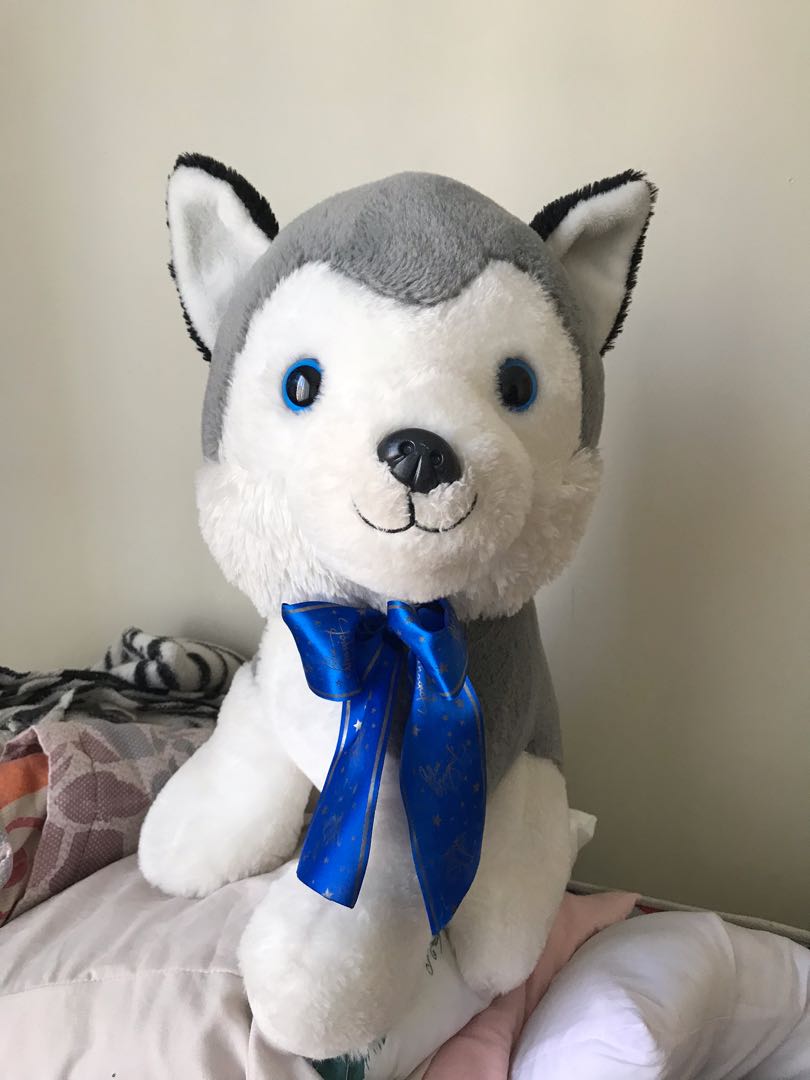 husky stuffed toy blue magic