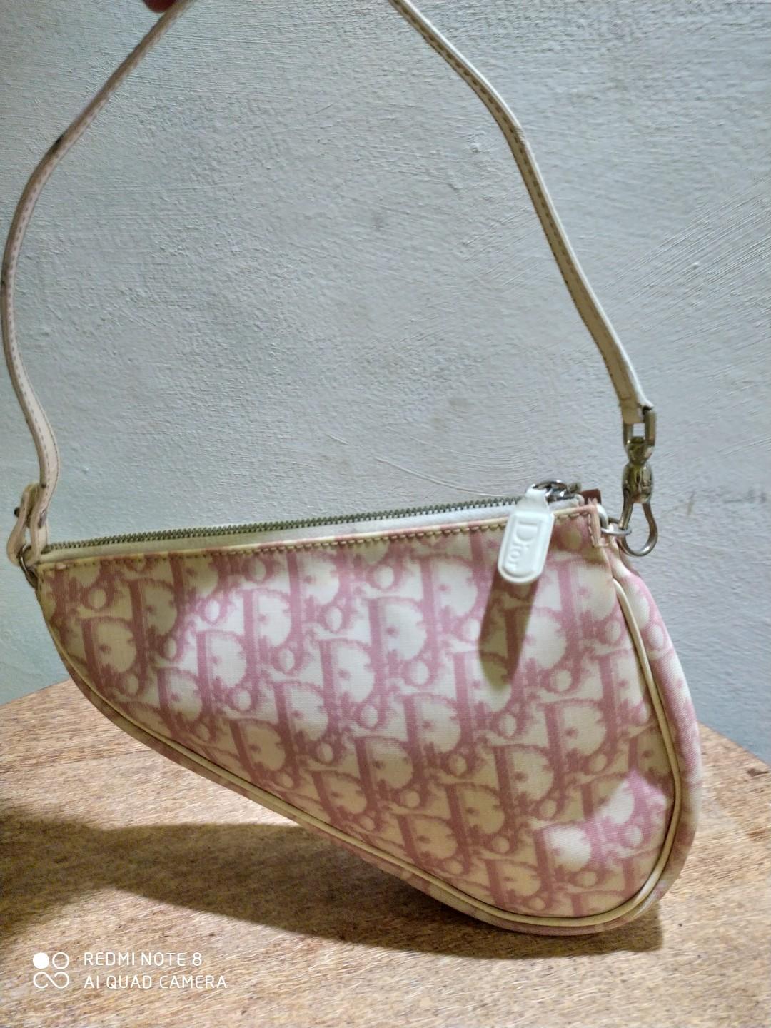 vintage dior saddle bag pink