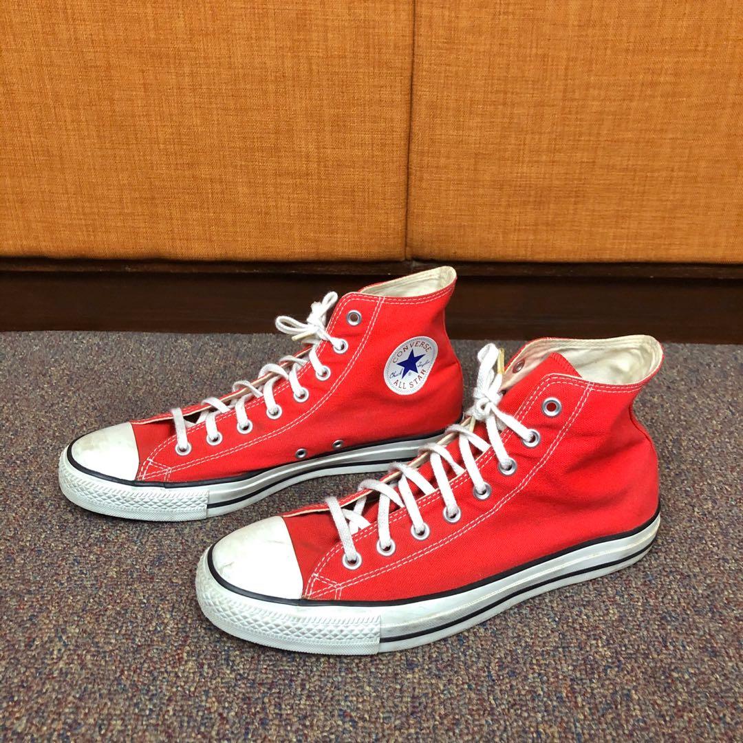 Red high sale cut converse