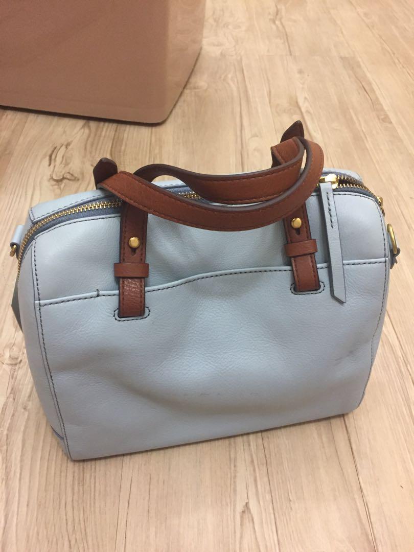 Fossil rachel shop satchel steel blue