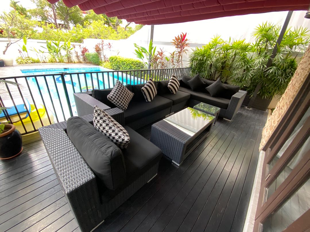 Full Teak & Mahogany Outdoor Furniture Set, Furniture, Others on Carousell