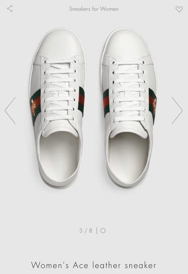 ace leather gucci sneakers