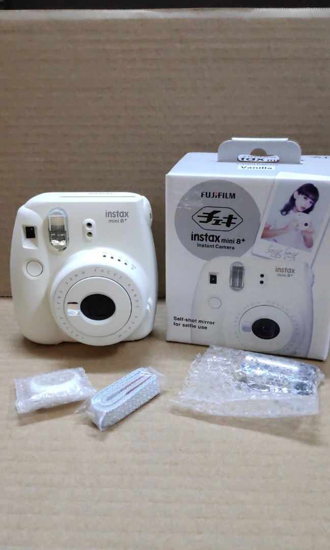Instax Mini 8+ Vanilla White Polaroid Camera