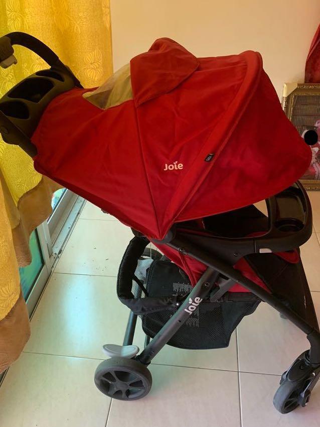 joie muze travel system red