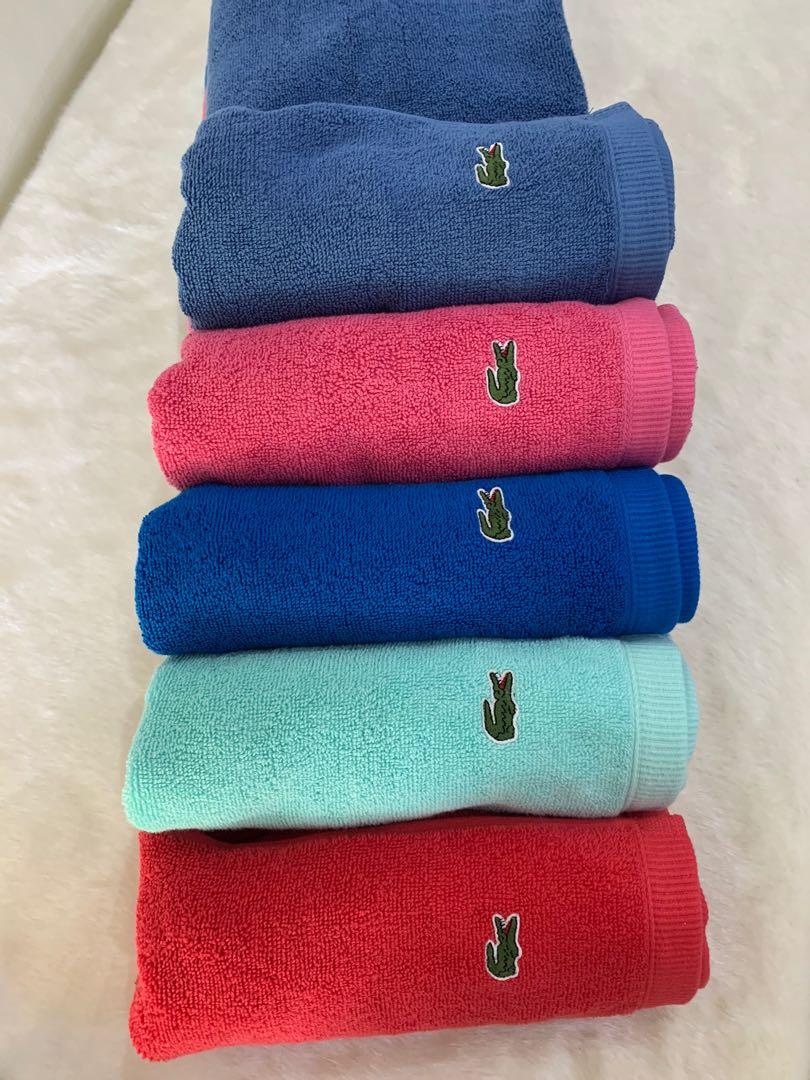 Lacoste Bath Towels, Beauty & Personal Care, Bath & Body, Bath on Carousell