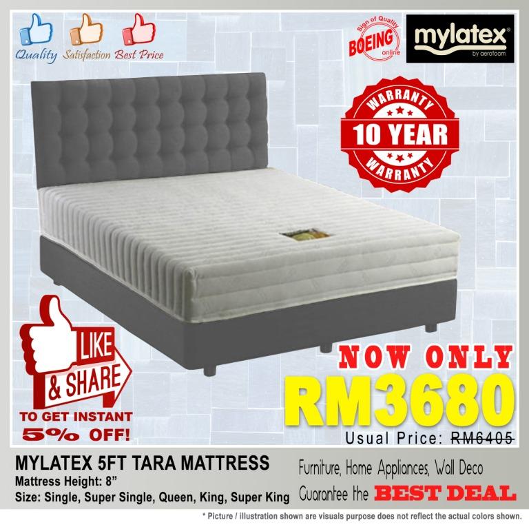Mylatex 5ft Tara Mattress Home Furniture Furniture On Carousell