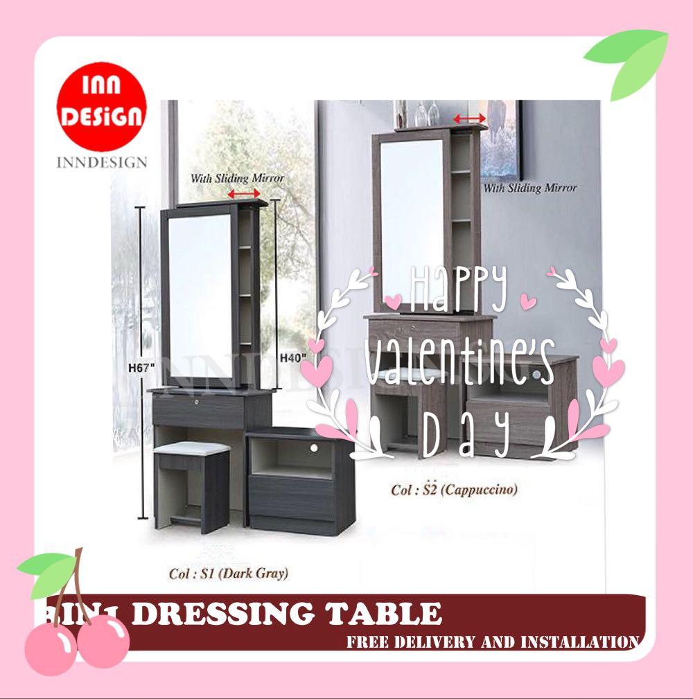 New Colour New Ariival 3in1 Sliding Dressing Table Set Furniture Shelves Drawers On Carousell Be sure to pin it on your design mood board so you can get inspired later. carousell