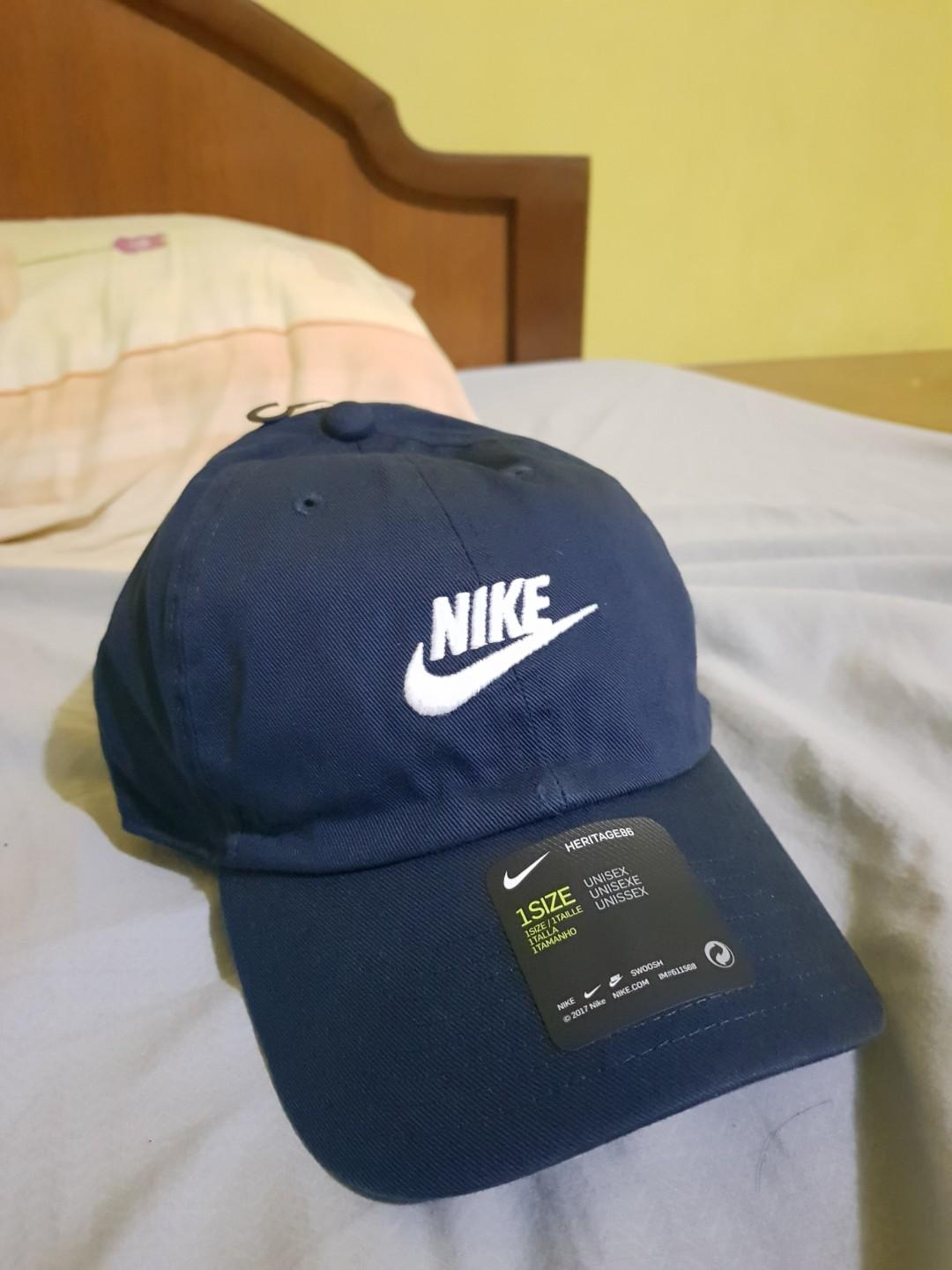 Nike Cap Original Heritage86 Navy Blue Men S Fashion Watches Accessories Caps Hats On Carousell