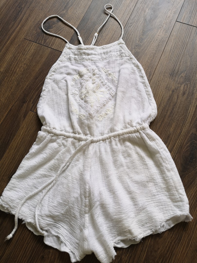 Brandy melville white romper 2025