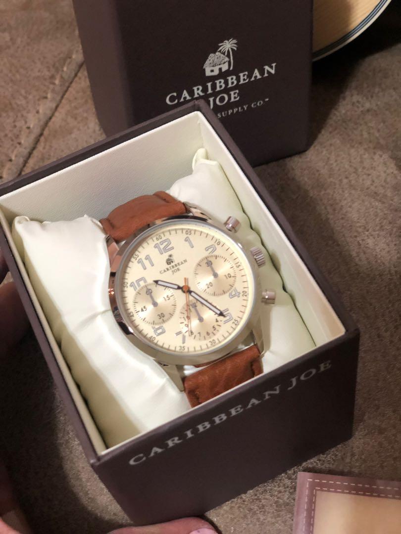 Caribbean Joe Men's Chronograph Casual Watch New Gift Box